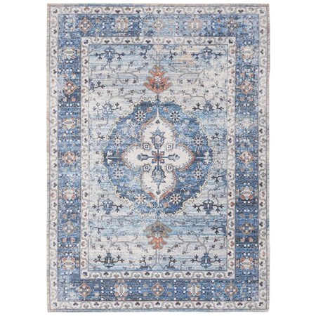 Safavieh 2 ft. 3 in. x 8 ft. Saffron Rectangle Power Loomed Rug Blue & Ivory SFN203M-28